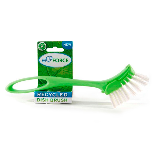 EcoForce Recycled Plastic Dish Brush with Handle