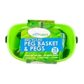 EcoForce Recycled Plastic Peg Basket and 24 Pegs