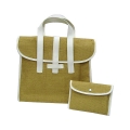 Jute Handbag + Pouch Set