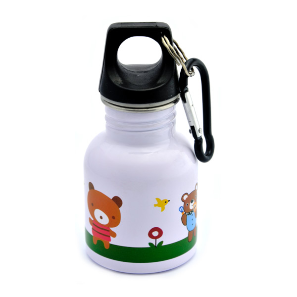 Cartoon Series Kids Stainless Steel Drinking Bottle (130ml) - White