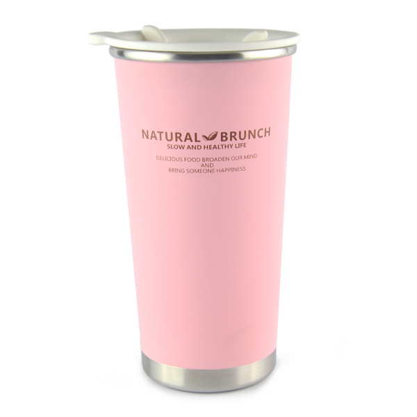 Stainless Steel Double Wall Heat Insulated Cup - Pink