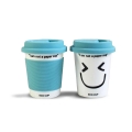 'I Am Not a Paper Cup' - Thermal Porcelain Mug (230ml) - Sky Blue
