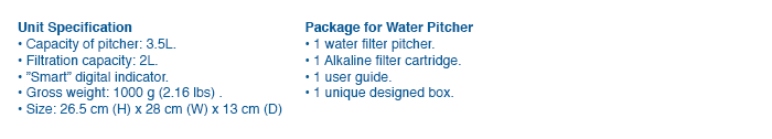 Green Pal Alkaline Water Filter Pitcher